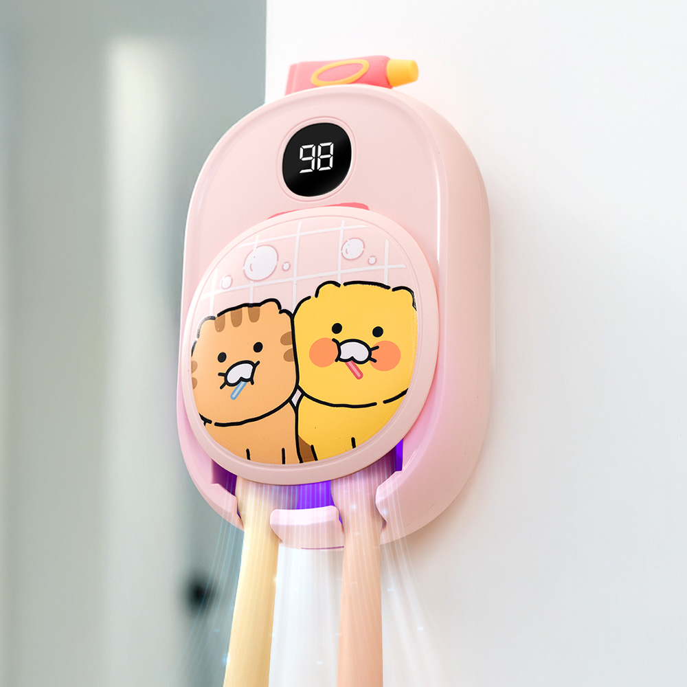 카카오프렌즈 춘식이 짝꿍 듀얼 UV 칫솔 살균 건조기 2구 휴대용 가정용 살균기 - 상세 이미지 3