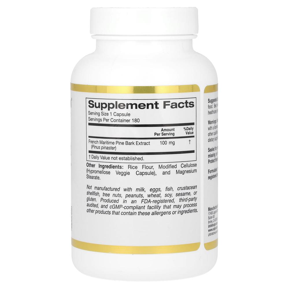 CGN 피크노제놀 프랑스 해송 소나무 껍질 추출물 100mg Pycnogenol 180정 - 상세 이미지 2
