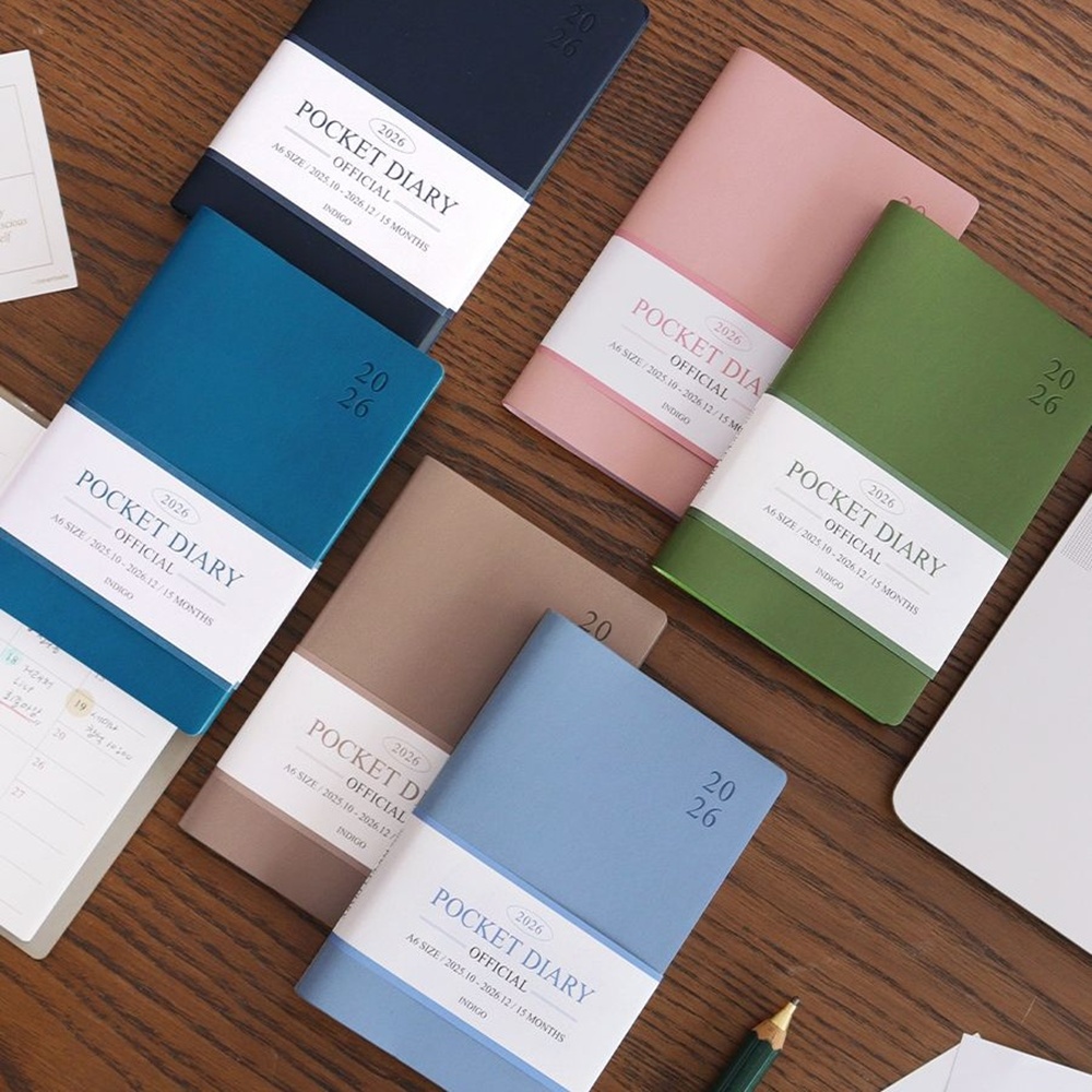 26년 미니 다이어리 2026년 수첩 작은 핸디 다이어리 2026 A6 월간 대표 이미지