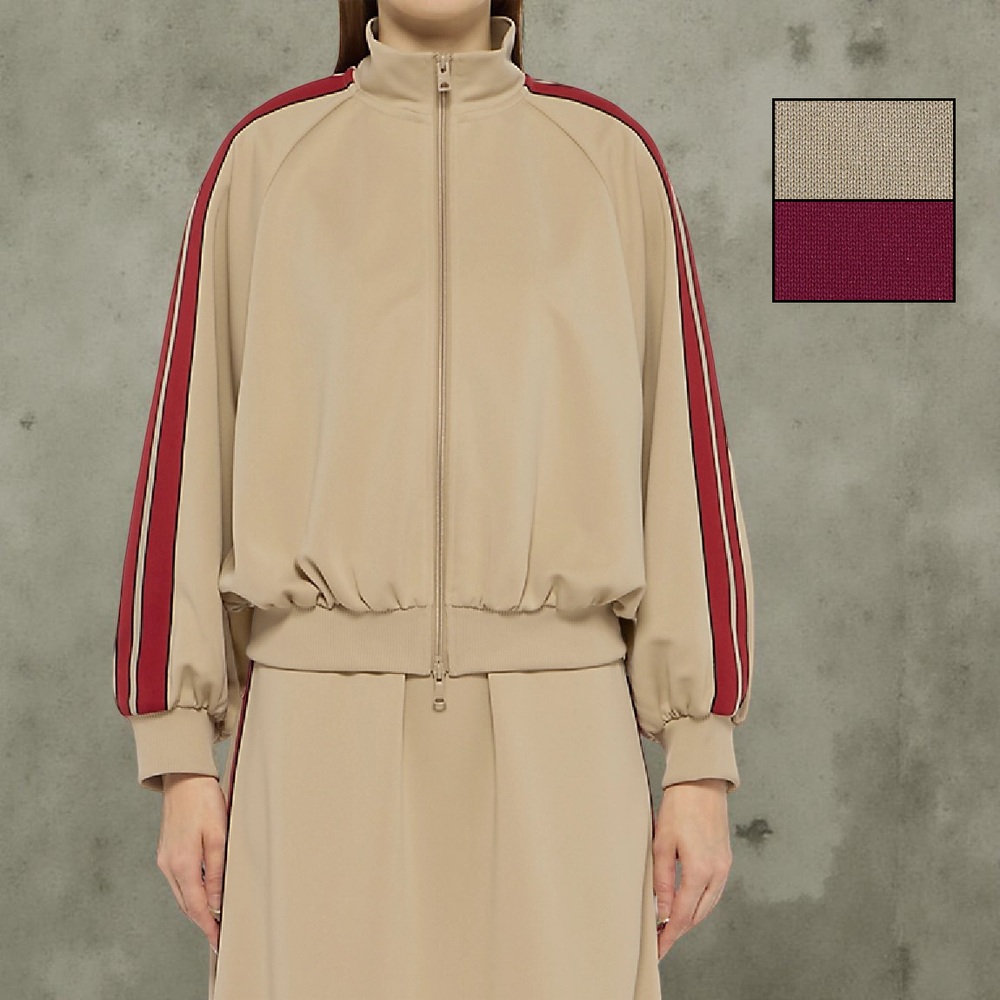 오니츠카타이거 트랙탑 여성 집업 져지 2182B482 BEIGE M - 상품 이미지