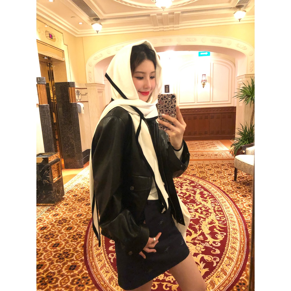 비즈포인트 a라인 미니스커트 순면 고급 소재 클래식 느좋 봄가을 다크네이비 - 상세 이미지 4