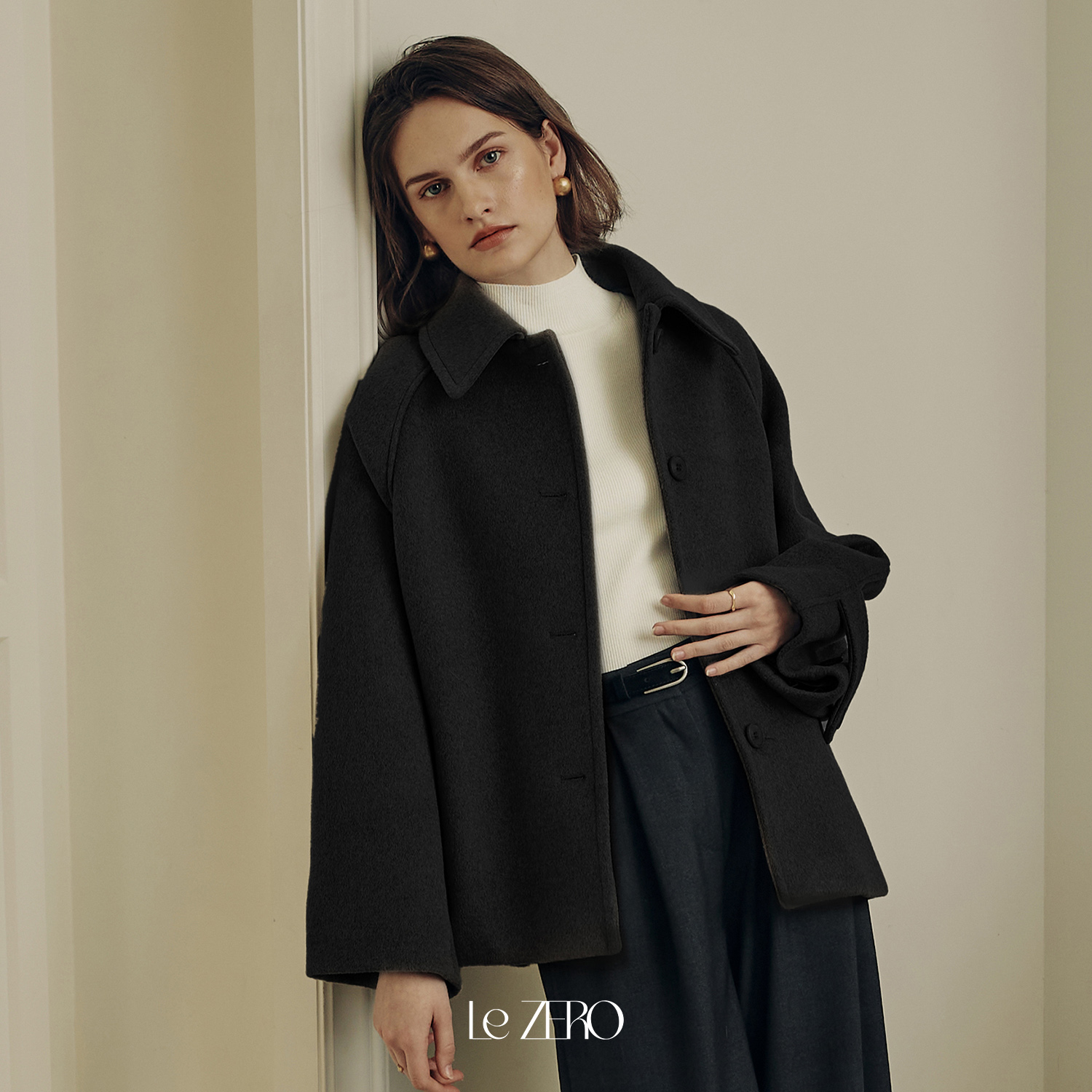[제로스트릿] [5컬러] 르제로 캐시미어 하프 코트 LeZERO CASHMERE HALF COAT - 상세 이미지 4