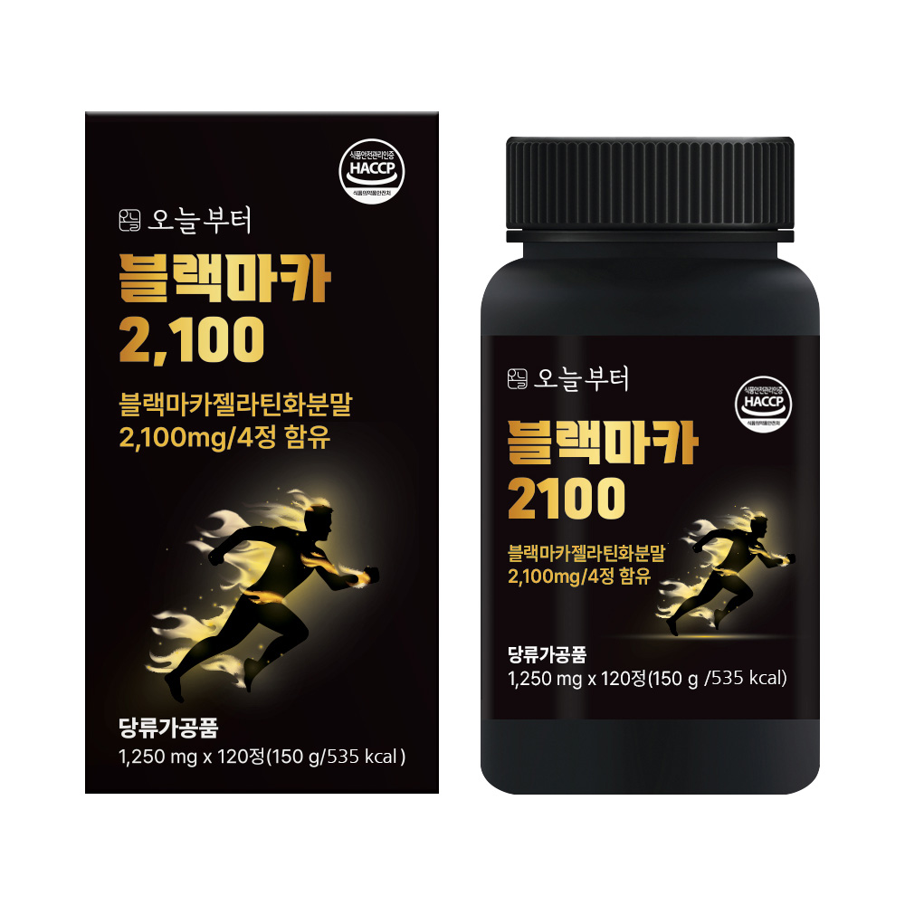 오늘부터 블랙마카2100 흑마늘 야관문 흑삼 고함량 120정, 1개 제품 이미지