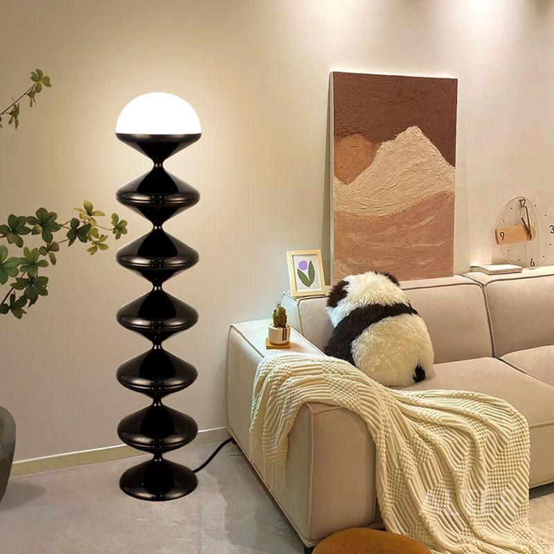 빈티지 스탠드 조명 플로어 램프 물방울 디자인 블랙 121CM 12W - 상세 이미지 3