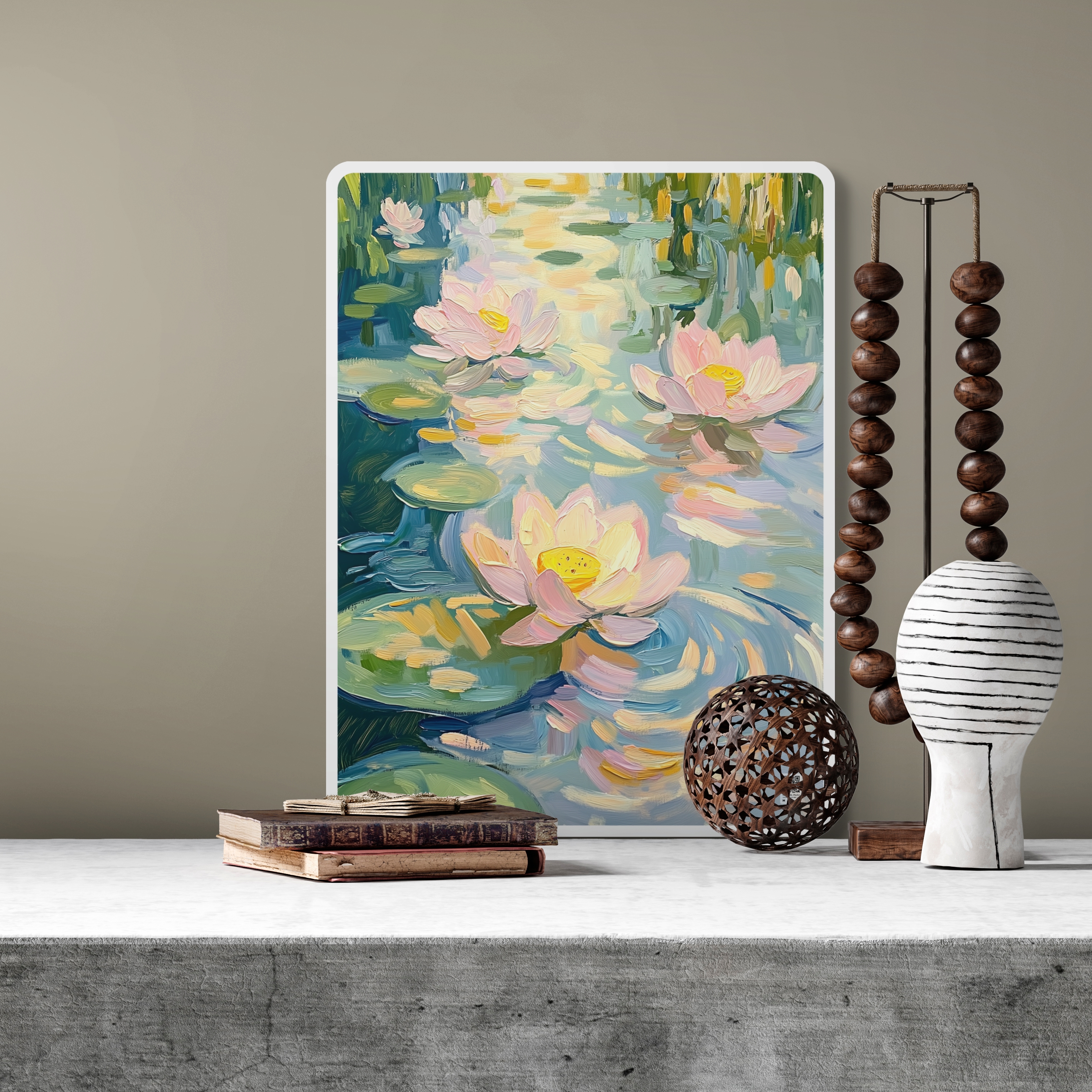 액자테이블 연꽃 소형 사이드 소파 침대 이동식 접이식 테이블