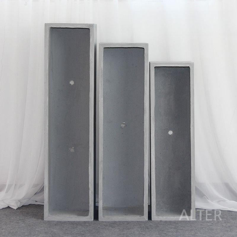 시멘트 화분 플랜트 카페 인테리어 직사각형 모던 박스 시멘트 본색 100x30x30cm - 상세 이미지 2