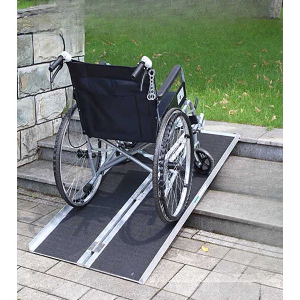 알루미늄 휠체어 경사로 접이식 이동식 안전 보조 3피트(91cmx73cm ) - 상세 이미지 2