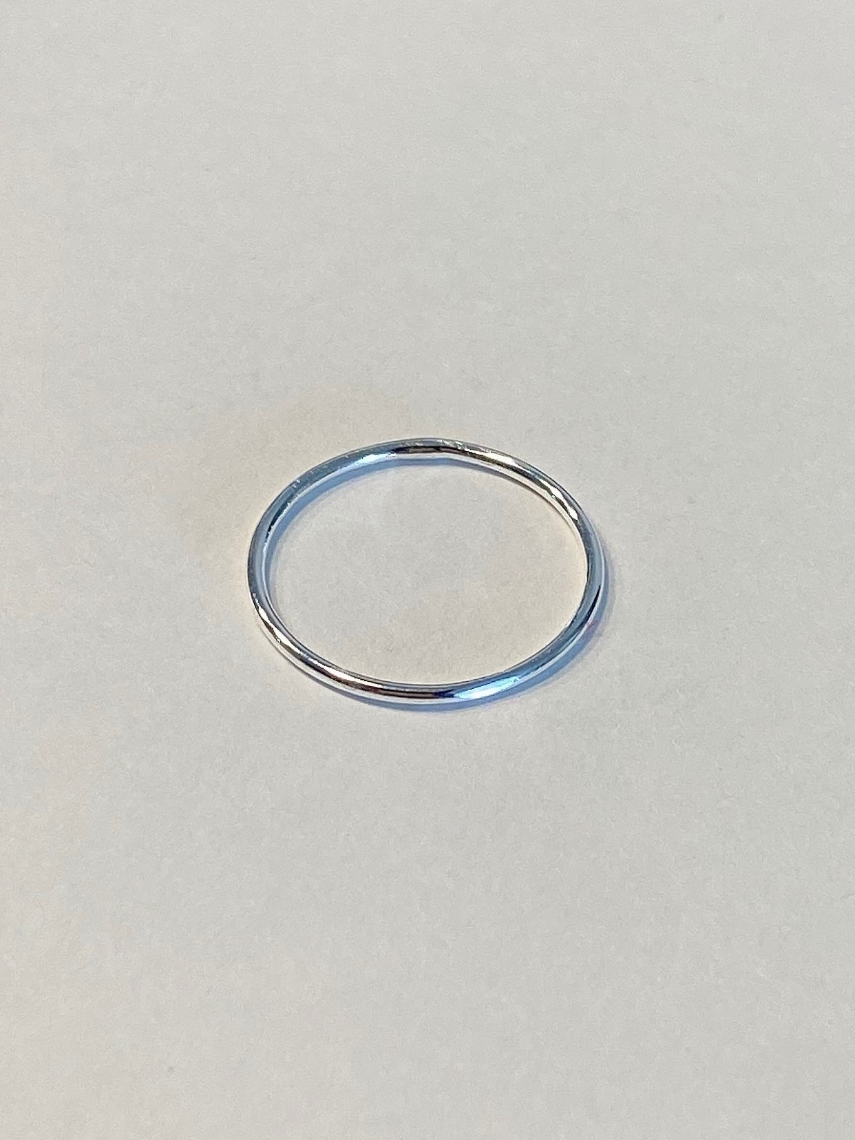 925실버 1.15mm 데일리 심플링 은반지 파이프링 다섯손가락 열손가락 우정 커플 - 상세 이미지 2