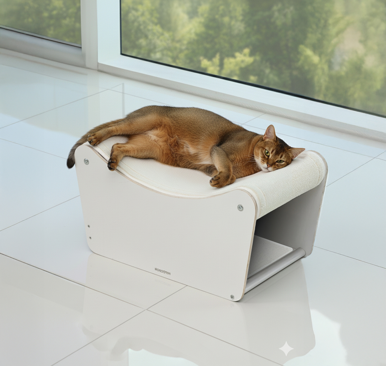 펫코본 고양이 스크래쳐 숨숨집 원목 카페트 교체형 소파 제품 이미지