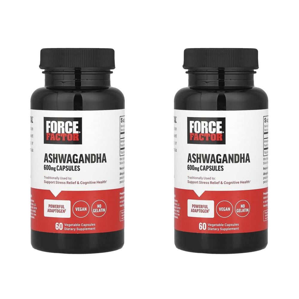 포스팩터 아슈와간다 추출물 600mg Ashwagandha 60정 (2개) - 상품 이미지