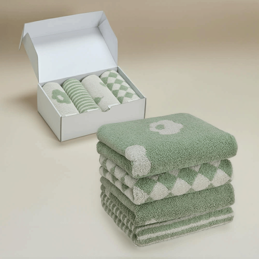 [4P 벌크/패키지] 코에르 호텔 수건 40수 코마사 고급 세면 타월 세트