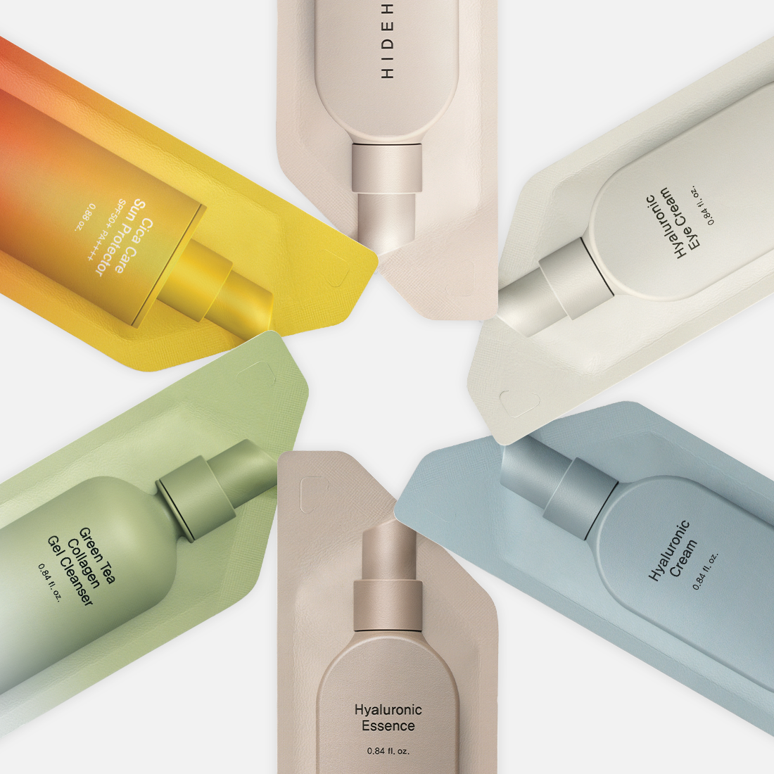 하이드히어 여행용 화장품 세트 트래블키트 25ml 6종 휴대용 실속형 스킨로션 10중 보습 - 상품 이미지