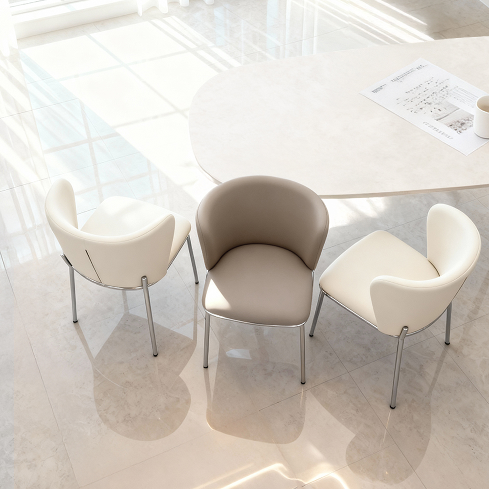 알레노 식탁의자 인테리어 편한 가죽 카페 주방 의자 미드센츄리 모던