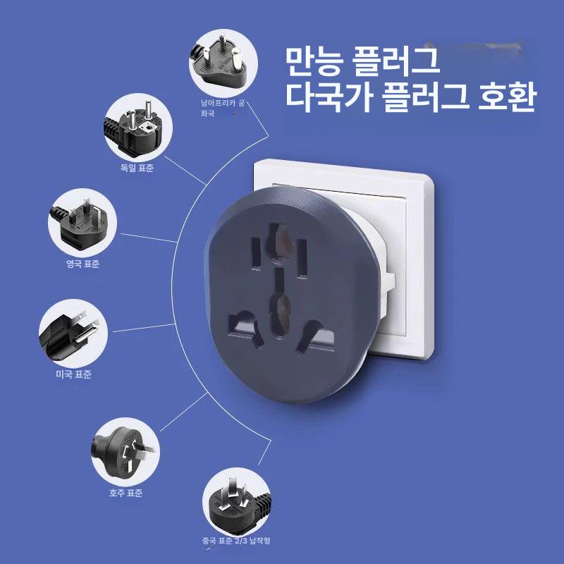 변환플러그 납작플러그 돼지코 커넥터 배설 어댑터 커플러 공전 변환 플러그 그레이 - 상세 이미지 3