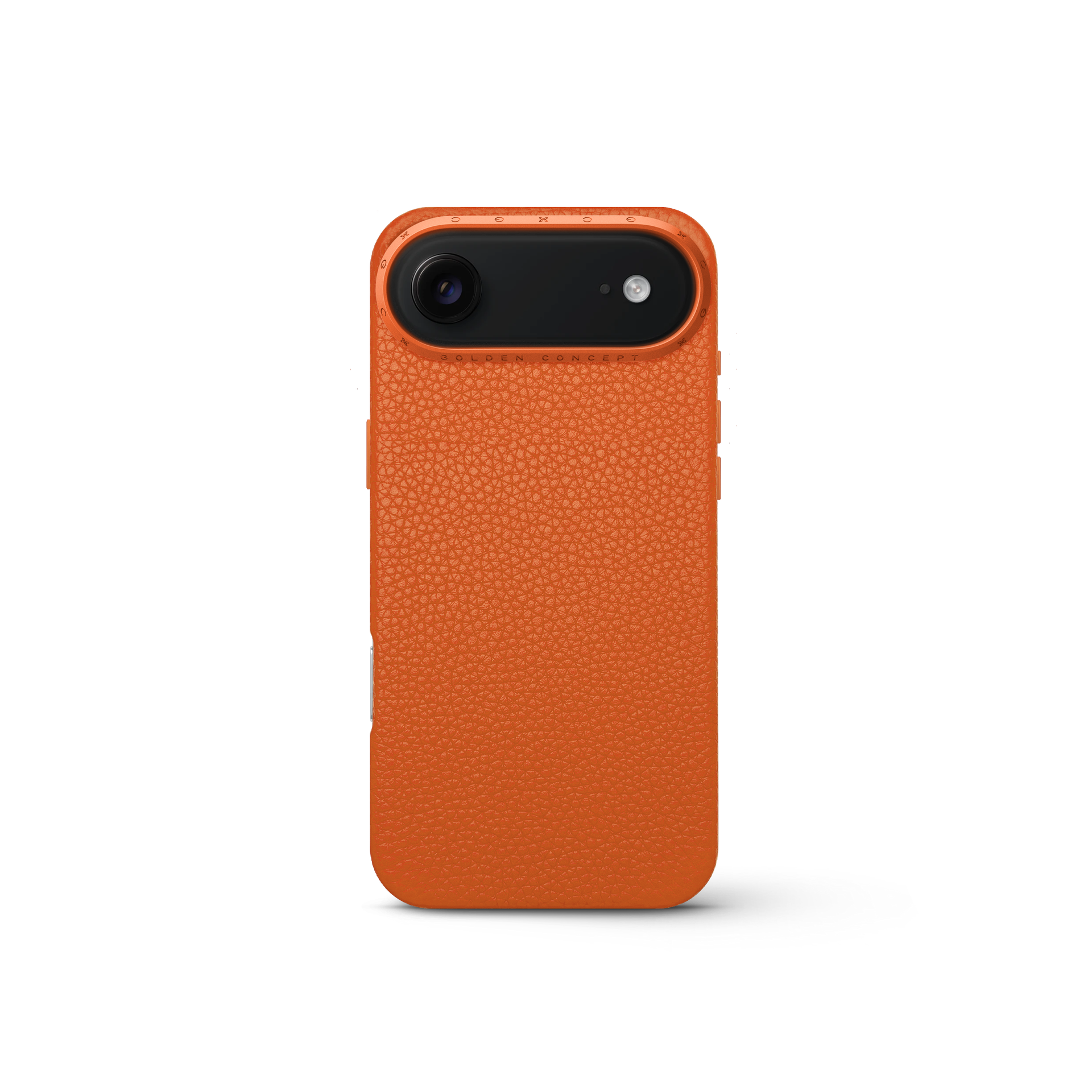 골든컨셉 아이폰17 케이스 - Full Grain Leather - Orange - 상세 이미지 4