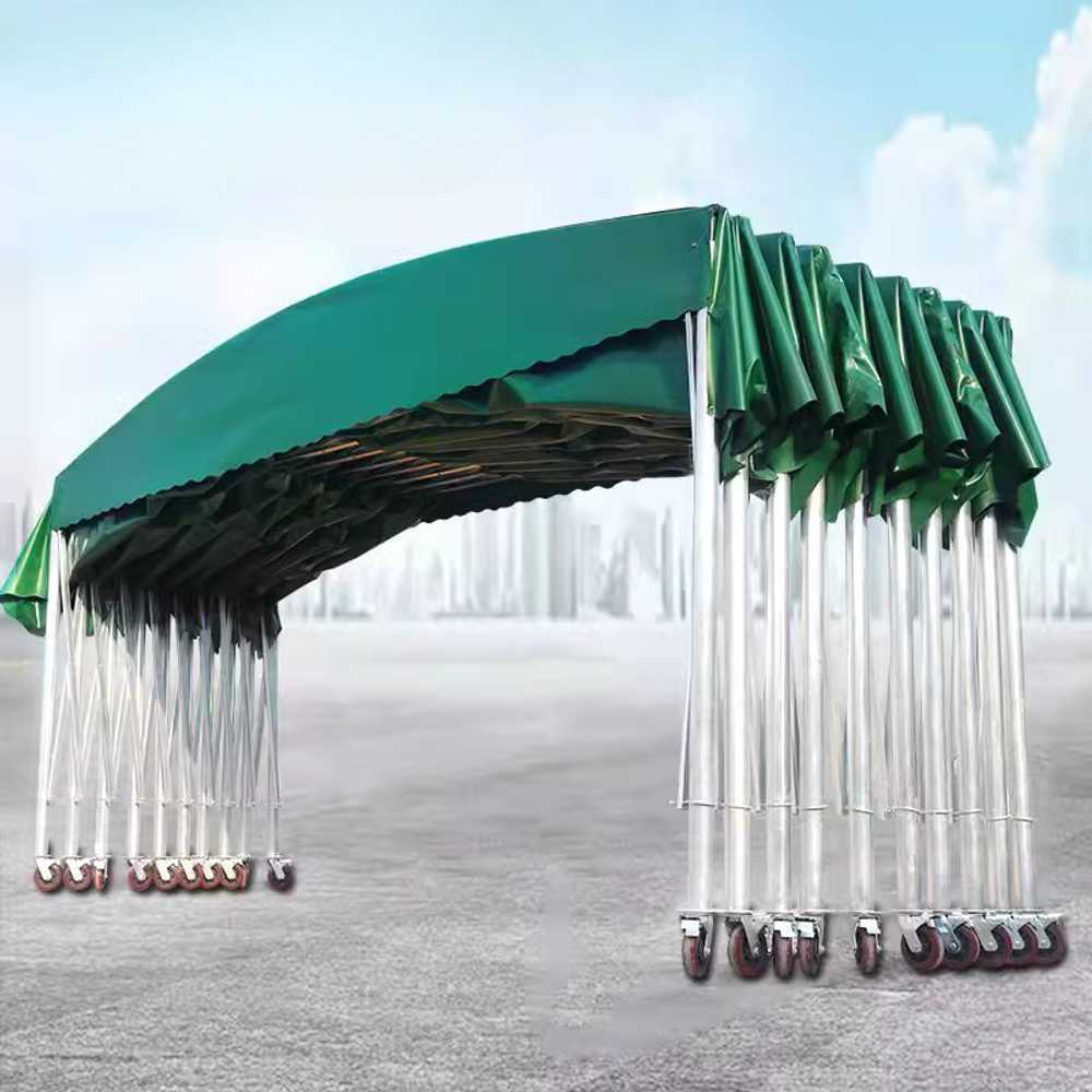 야외용 대형 자바라 천막 설치 간편 행사장 천막 7x3x2.5m (그린) - 상품 이미지