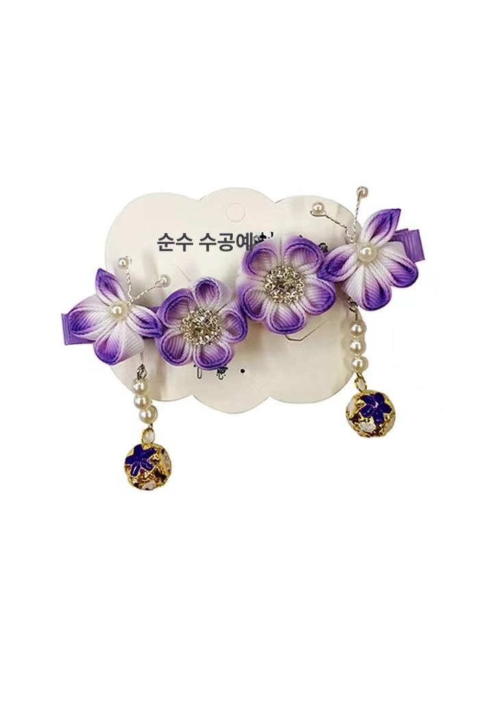 빈티지 일본식 헤어삔 헤어핀 인테리어 예쁜 머리 꽂이 헤어 장식 악세사리 머리삔 레드 팬 프리 사이즈 - 상세 이미지 4