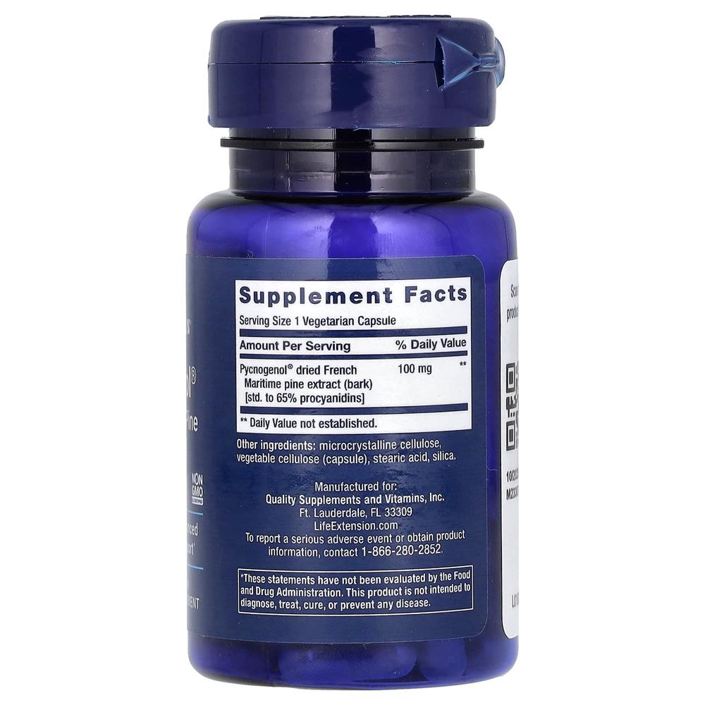 라이프익스텐션 피크노제놀 프랑스 해송 소나무 껍질 추출물 100mg Pycnogenol 60정 (2개) - 상세 이미지 3
