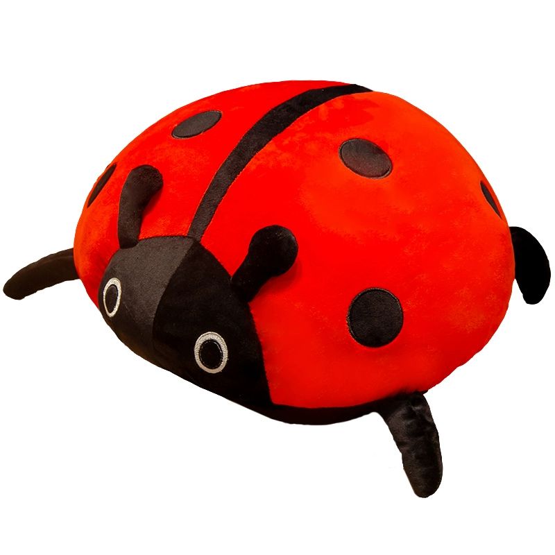 선물 인형 무당벌레 촉감좋은 곤충 대형 모찌 애착인형 바디필로우 곤충모형  레드 40cm - 상품 이미지