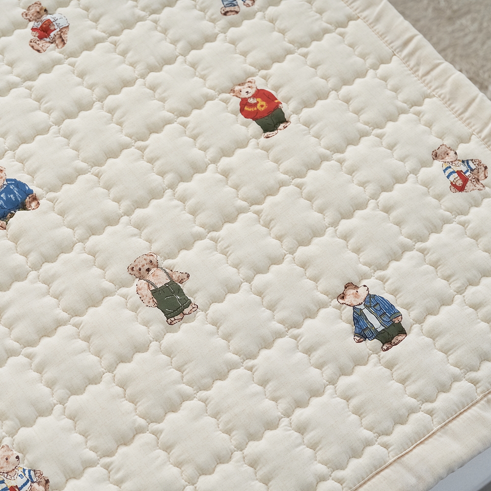 나라데코 키즈 마이크로 워싱 곰돌이 부드러운 침대패드 SS