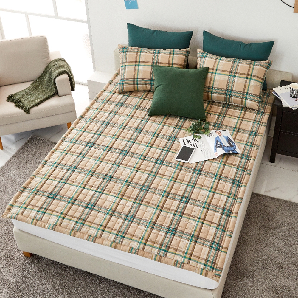 나라데코 마이크로 워싱 체크 항균 부드러운 침대패드 SS