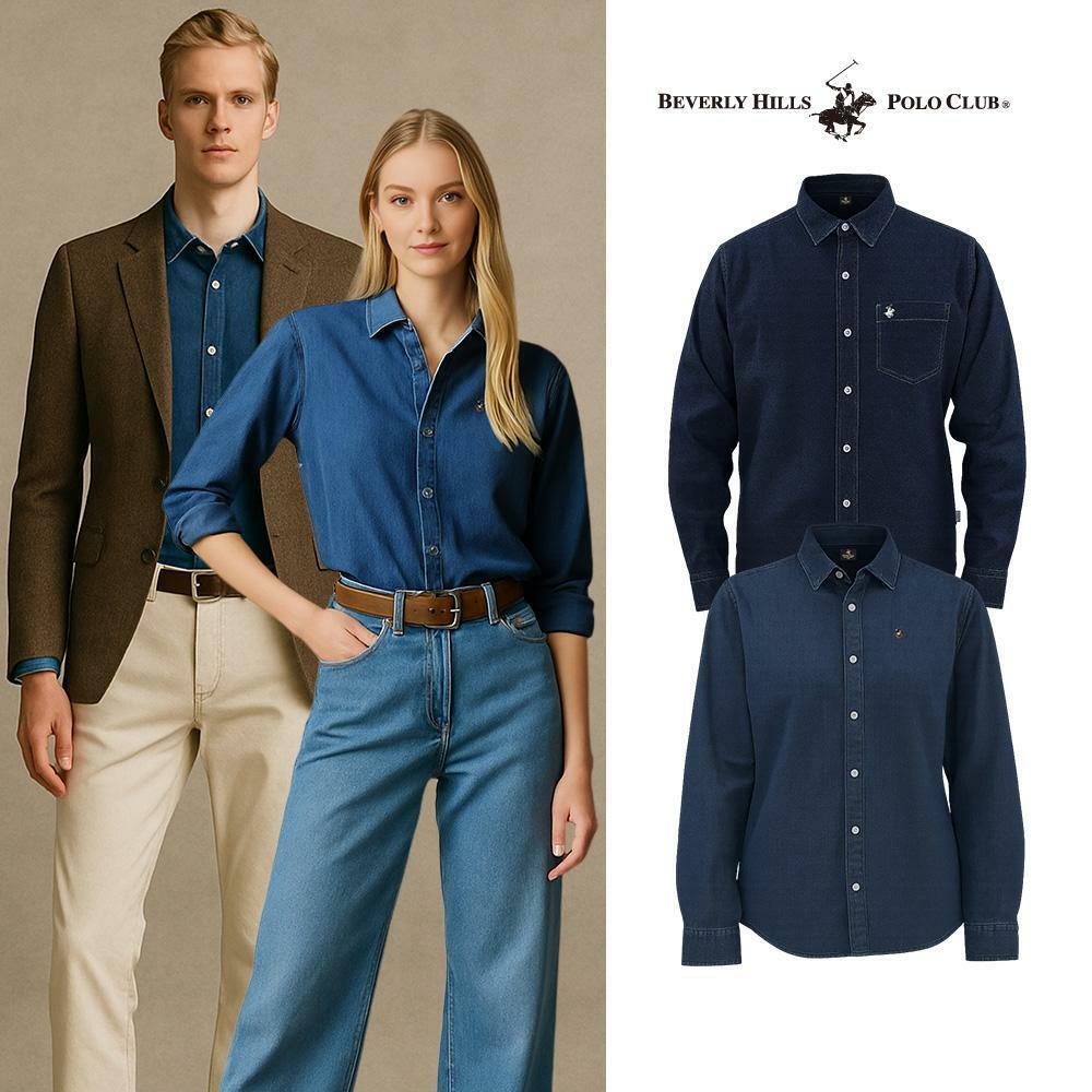 25FW] 비버리힐즈폴로클럽 데님 셔츠 남녀 공용 2종 - 상품 이미지
