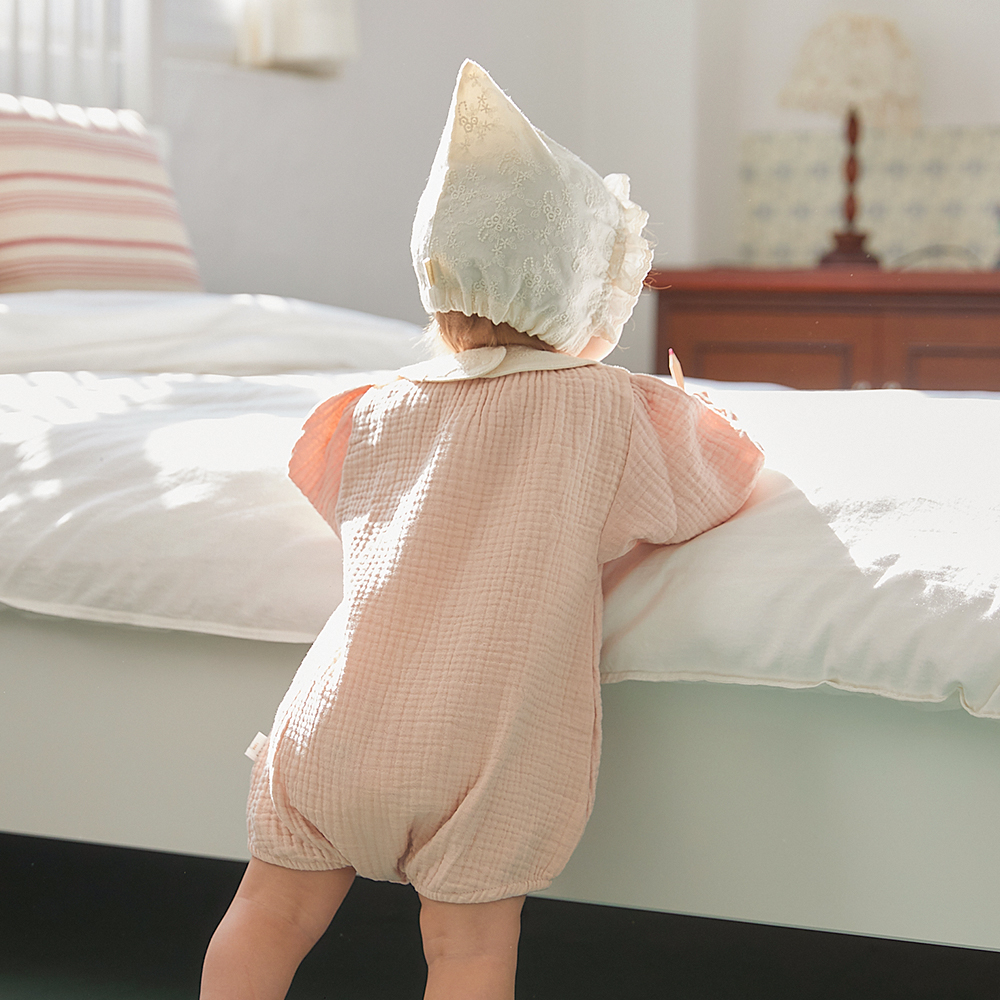 유럽풍 아기 옷 빌리 크림 바디수트 (6m-18m) 아기실내복 신생아옷 출산선물 아기선물