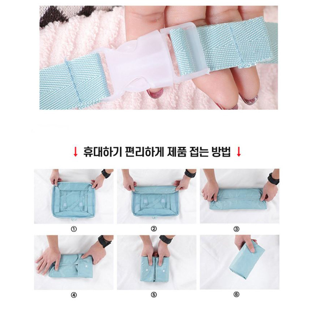 미니 방수 파우치 8종세트 여행용 소품 수납가방 - 상세 이미지 4