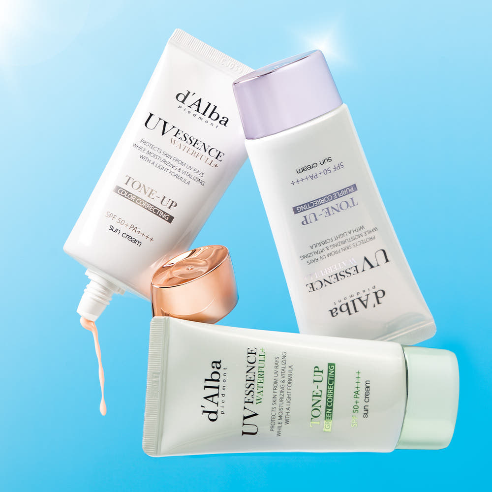 [톤업 3종 택2] 달바 비건 워터풀 핑크/퍼플/그린 톤업 선크림 50ml 3종 교차 세트 제품 이미지
