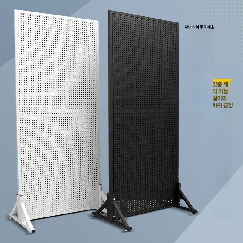 가벽 타공파티션 칸막이 가림막 스탠드 인테리어 이동식 60x100cm 받침대+바퀴+10cm - 상세 이미지 2