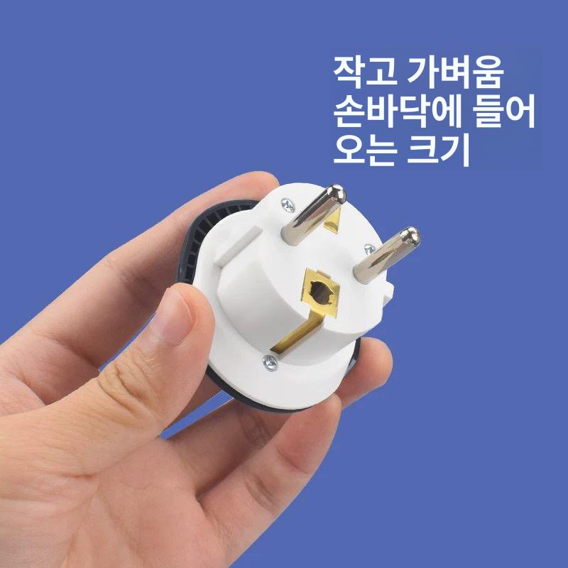 변환플러그 납작플러그 돼지코 커넥터 배설 어댑터 커플러 공전 변환 플러그 그레이 - 상세 이미지 5