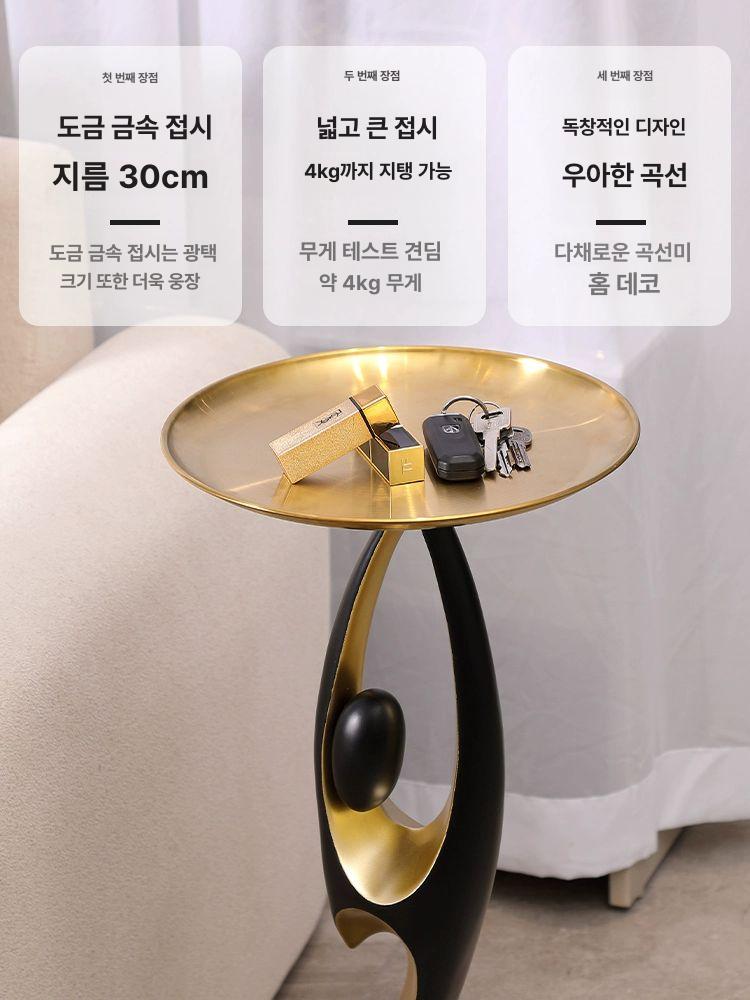 조각상 거실 테이블 인테리어 장식품 개업 사무실 집들이선물 탁자겸용 사이드테이블 소품-플래티넘에디션 - 상세 이미지 3