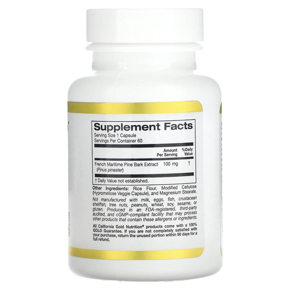 CGN 피크노제놀 프랑스 해송 소나무 껍질 추출물 올리고핀 100mg Pycnogenol 60정 - 상세 이미지 2