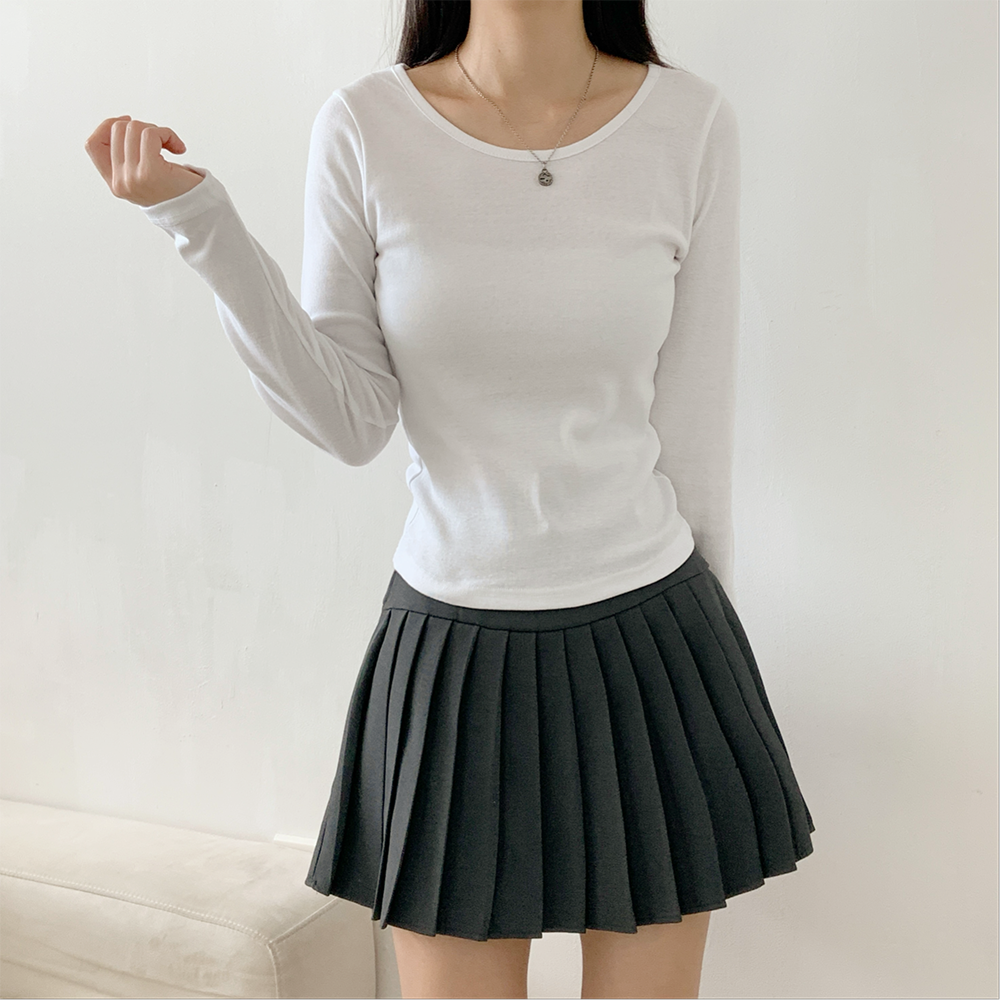 3사이즈 면100 롱슬리브 긴팔 레이어드 티셔츠 이너티 - 상세 이미지 4