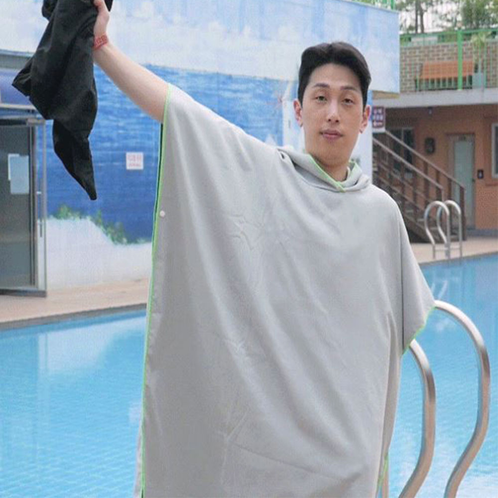 물놀이 통풍 비치후드 바캉스 휴양지 심플 가운 - 상세 이미지 3