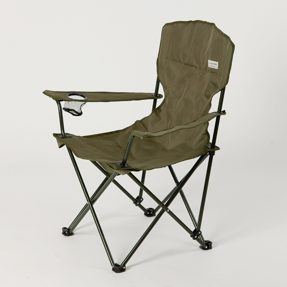지오프리 리조트 캠핑 의자 1+1 접이식 경량 휴대용 와이드, 카키, 2개