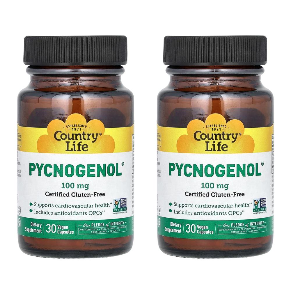 컨트리라이프 피크노제놀 프랑스 해송 소나무 껍질 추출물 100mg Pycnogenol 30정 (2개) - 상품 이미지