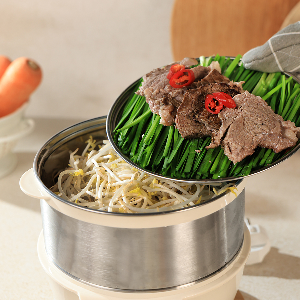 콕스타 올인원 멀티 스텐 멀티쿠커 전기 찜기 계란 고구마 호빵 스팀기 NKTMS-1000