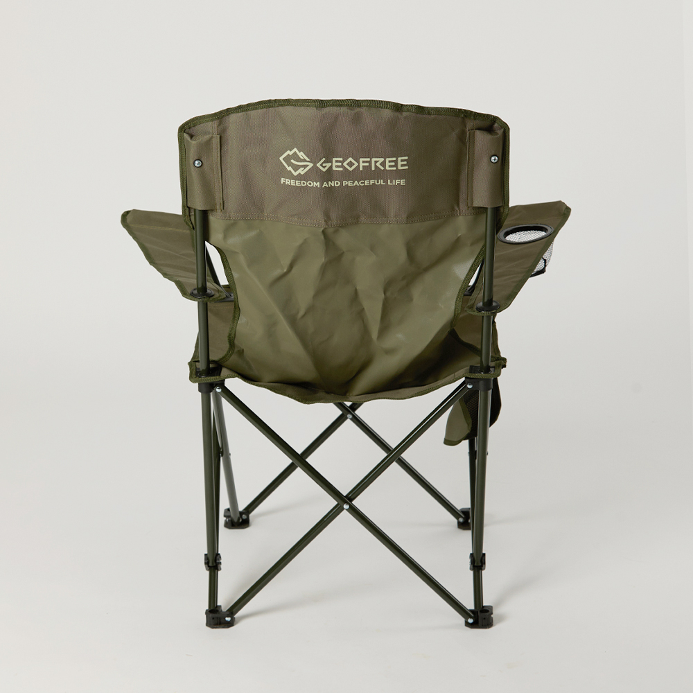 지오프리 리조트 캠핑 의자 1+1 접이식 경량 휴대용 와이드, 카키, 2개