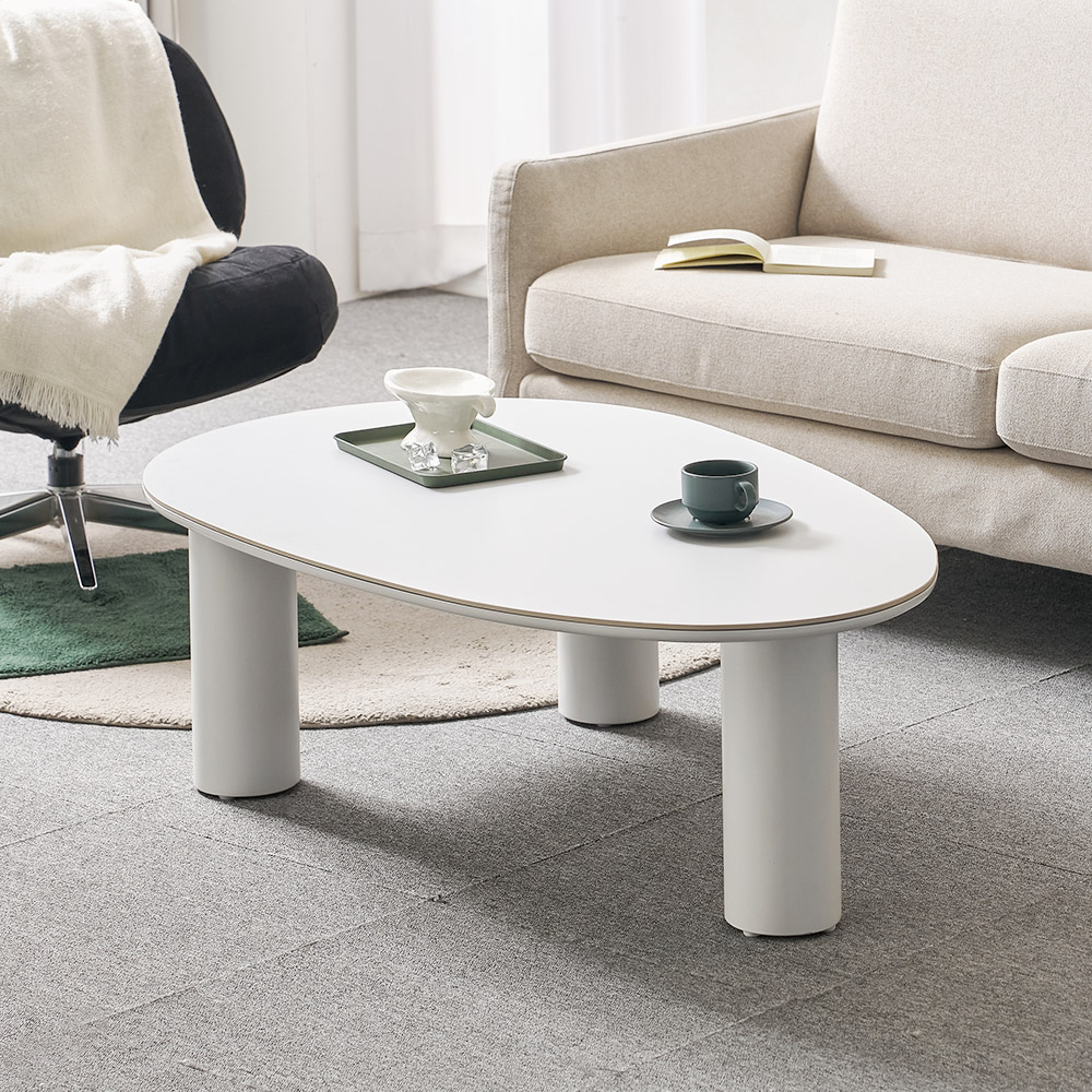 플라빈 세라믹 거실 소파 테이블 물방울 크림베이지 CNM247C