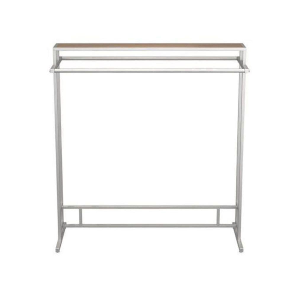 의류 매장 옷걸이 행거 시스템 코너 선반 옷가게 미니멀 스테인리스 원형관 100x135cm - 상품 이미지