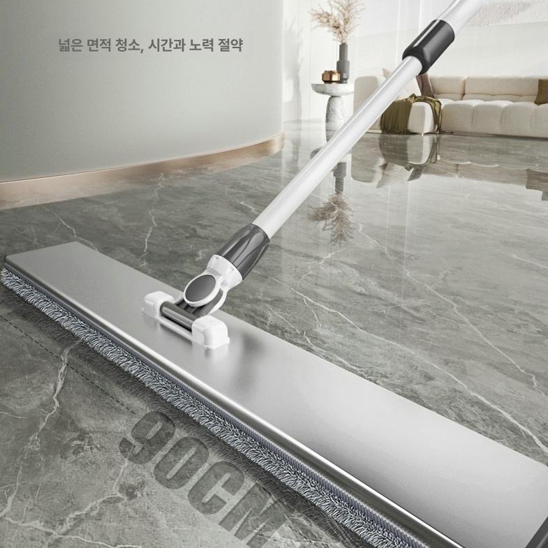 대형 밀대 업소용 물기 호텔 복도 물청소 공장 대걸레 95cm 천 4장 - 상세 이미지 3