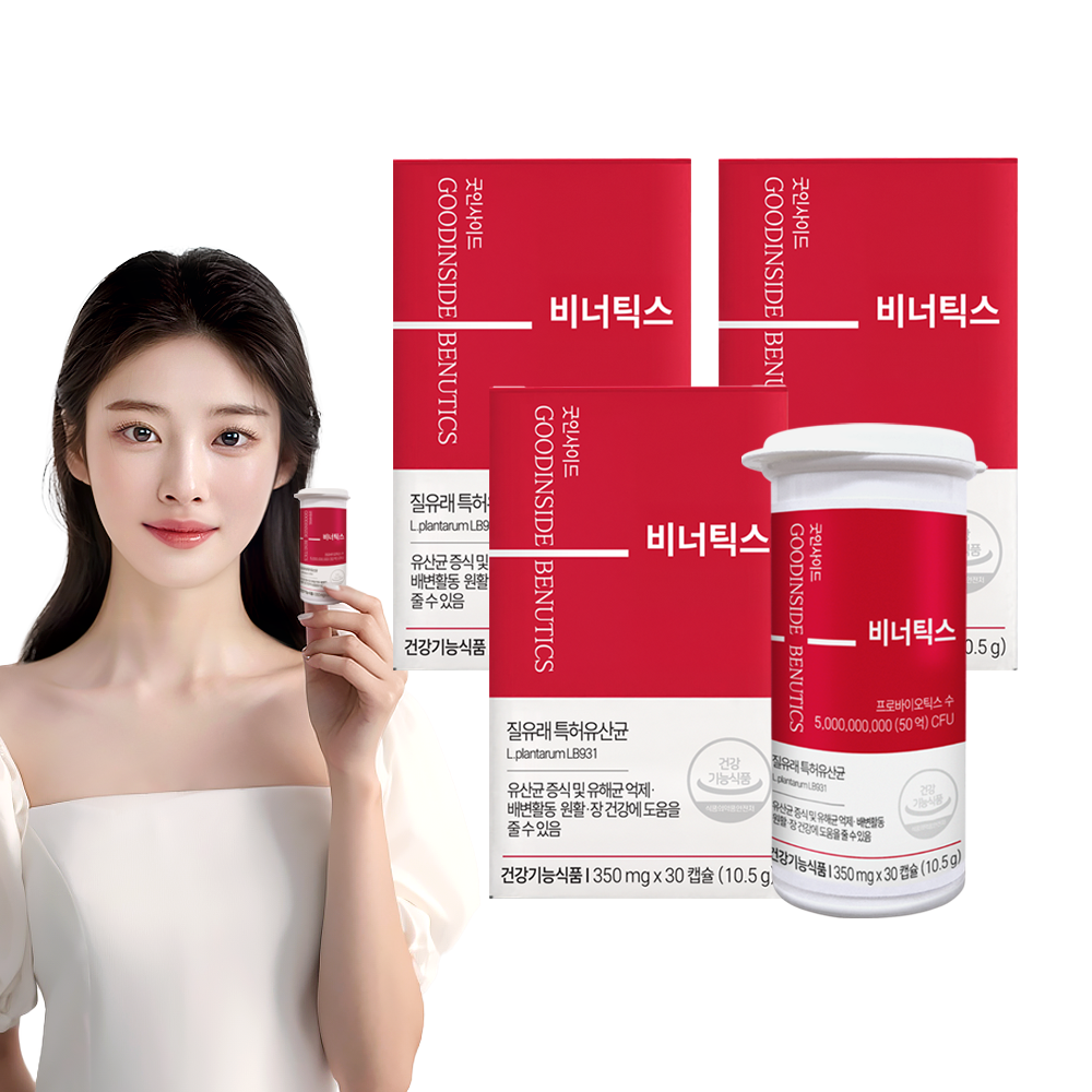 비너틱스 유산균 질유산균 프로바이오틱스 30캡슐, 3개 - 상품 이미지