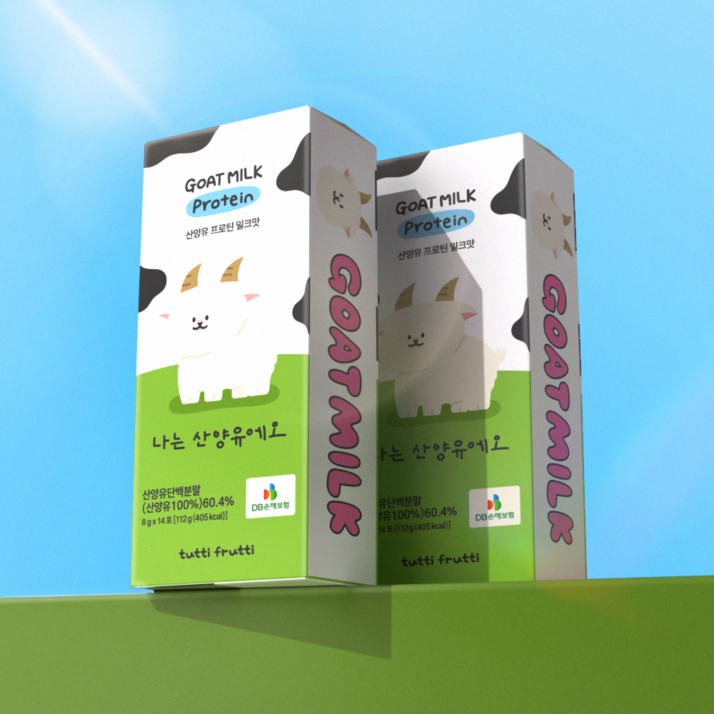 뚜띠프루티 나는 산양유에오 산양유 단백질 초유 프로틴 스틱 분말 112g, 2개 - 상품 이미지