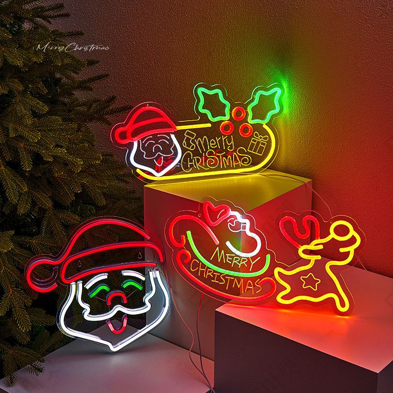 크리스마스 무드등 수면등 네온싸인 LED 램프 식탁 - 상세 이미지 5