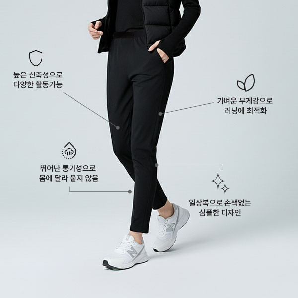 여성 러닝바지 런닝팬츠 트레이닝복 헬스 여자 겨울 운동복 기모 긴바지 이미지 2