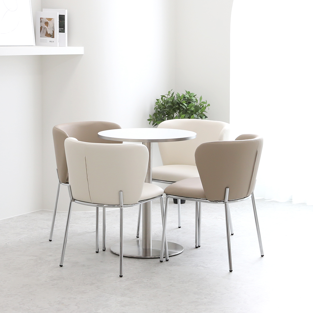 알레노 식탁의자 인테리어 편한 가죽 카페 주방 의자 미드센츄리 모던