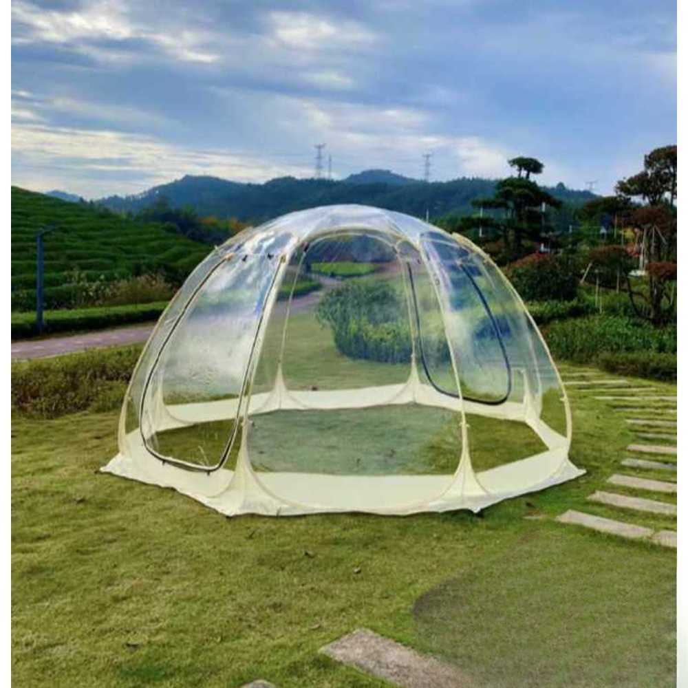 투명 텐트 야외 캠핑 글램핑 인테리어 감성 비닐 3m 샌드(3-5인) - 상품 이미지