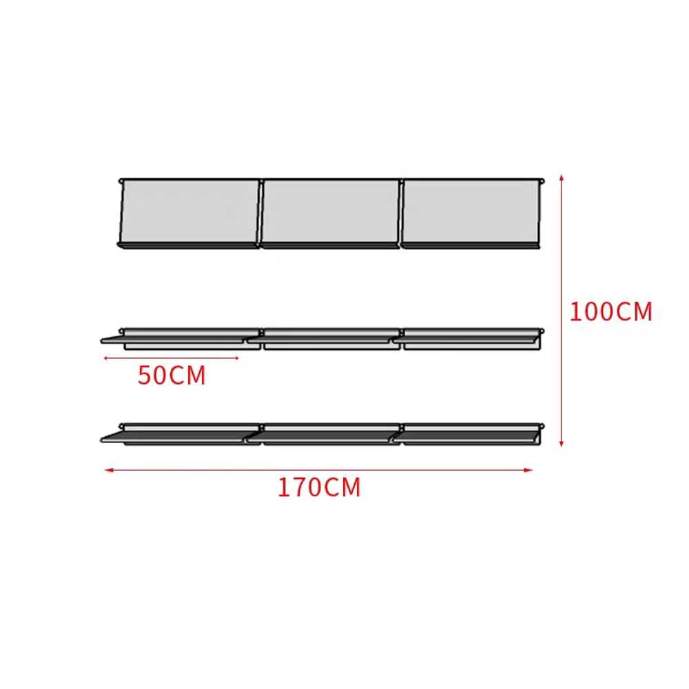 스테인리스 진열대 벽선반 책장 거실 팬트리 선반 기둥3개 + 단2개(170x100cm) 이미지 6