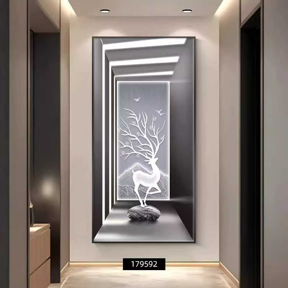 풍수 액자 LED 조명 무드등 거실 인테리어 장식품 A형 60x120cm + 블랙 이미지 6